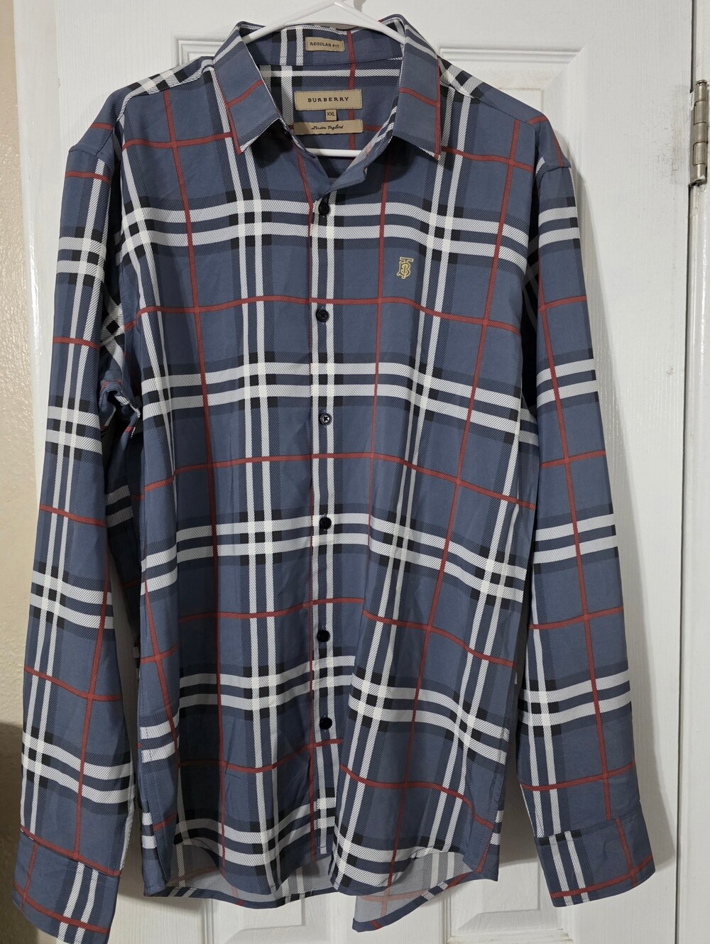 AUTHENTIC BURBERRY CHECK MENS BUTTON DOWN DRESS SHIRT XXL